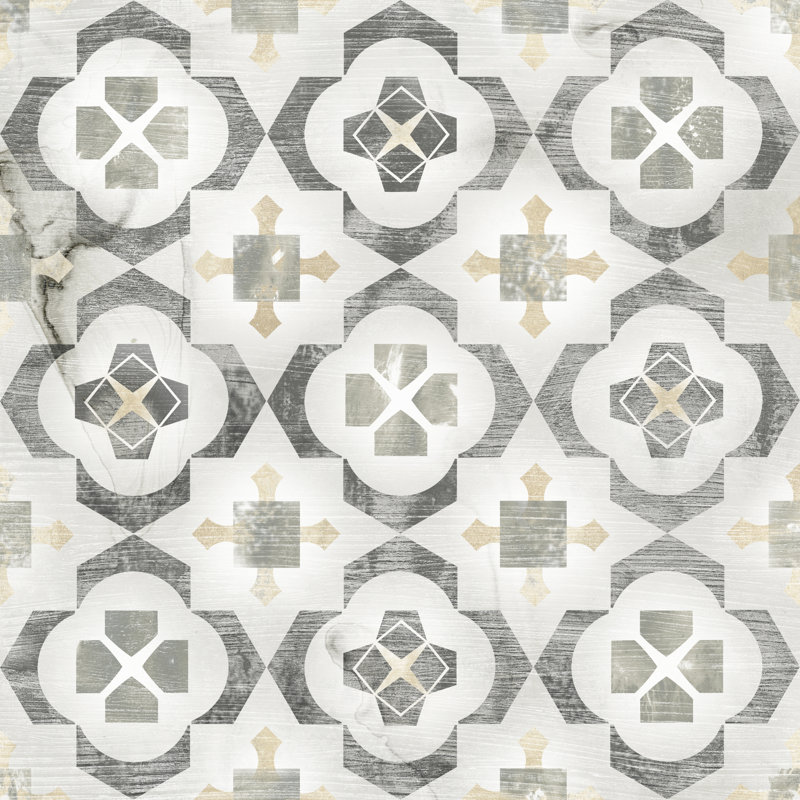 «Marble Tile Design I», impression sur toile, H 30 po x l 30 po