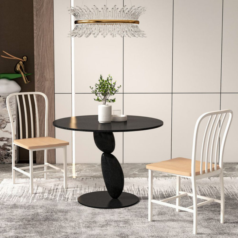 Ensemble de 2 chaises de salle à manger sans accoudoirs avec dossier ergonomique
