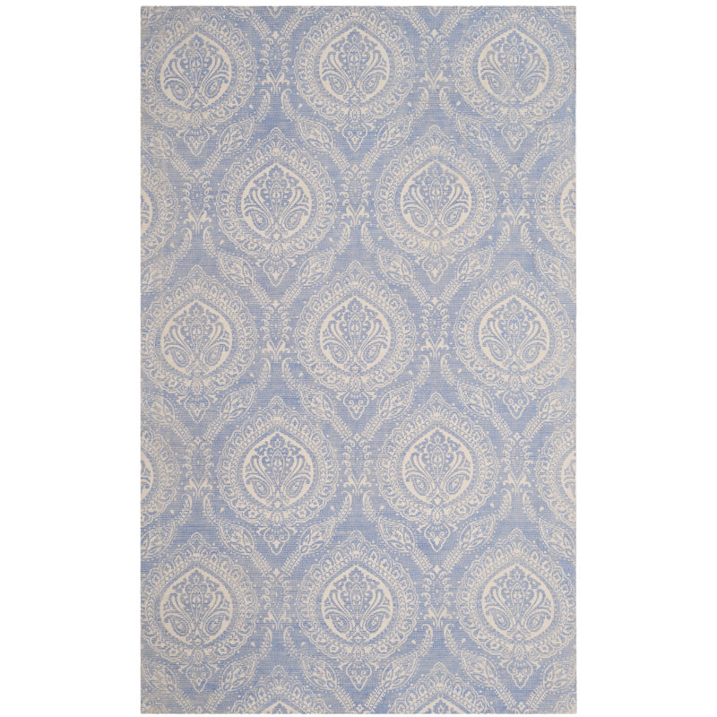 Spain Hand Loomed Performance Damask Rug, Rectangle 4' x 6'