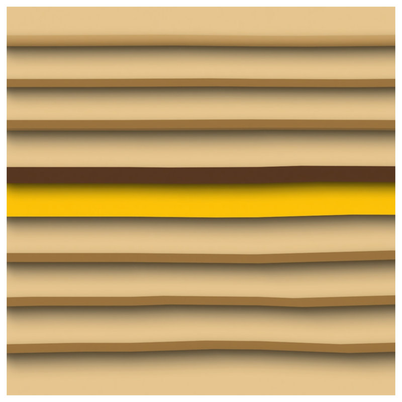Édredon beige à rayures jaunes, Lit simple