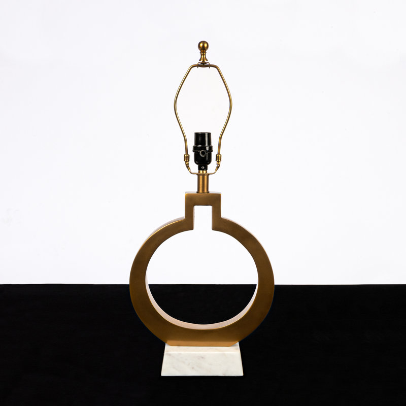Traditional Open Circle Antiqu/Marble Table Lamp