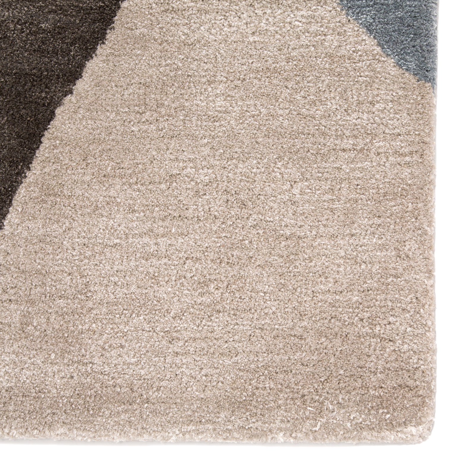 Ruben Black Tuscany Hand-Tufted Geometric Rug, Rectangle 2' x 3'