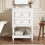 Meuble-lavabo avec lavabo en céramique, tablette ouverte et 2 tiroirs-129948140