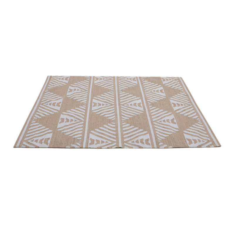 Folk Moroccan Area Rug in Natural, Rectangle 10' x 14'