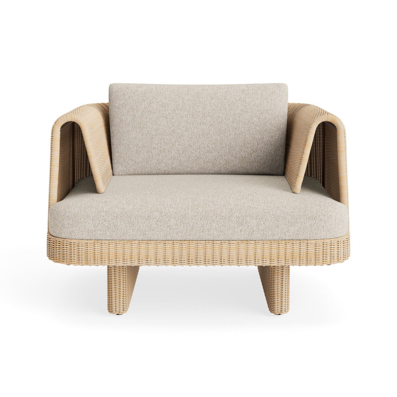 Loophole Outdoor Lounge Chair, Sunbrella Stucco
