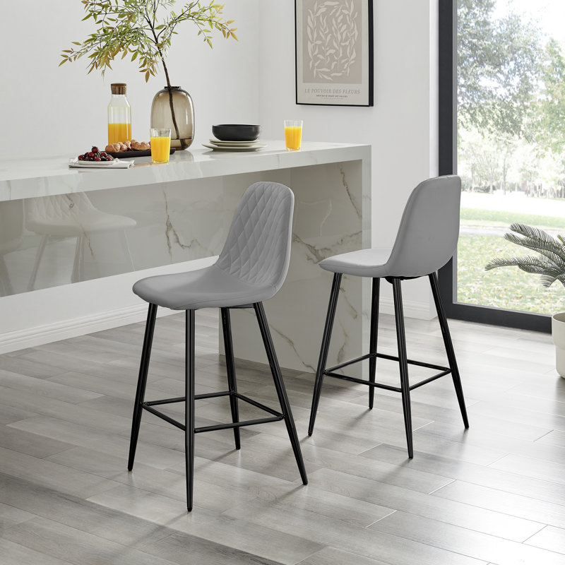 Tabouret de bar Morral Luxury, Gris, Noir