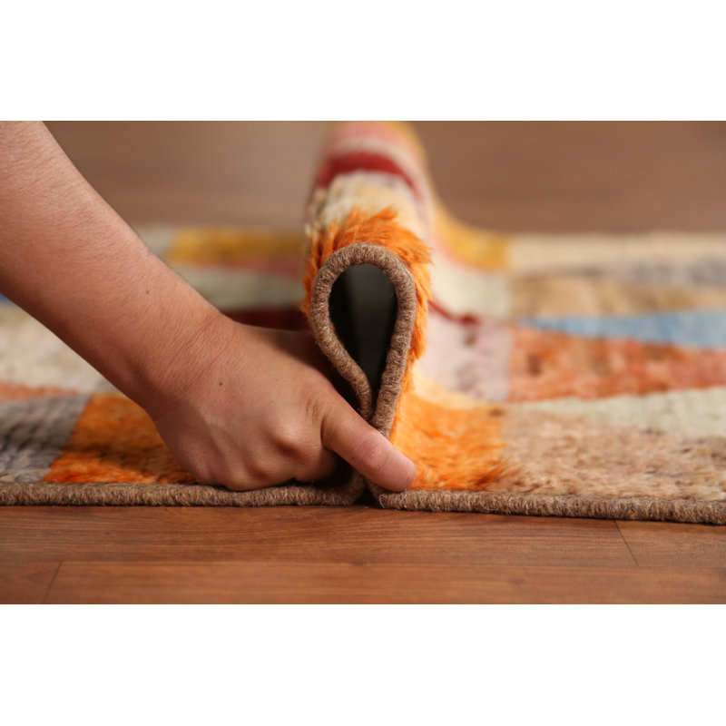 Tapis de couloir oriental géométrique en laine marocain 3 x 10