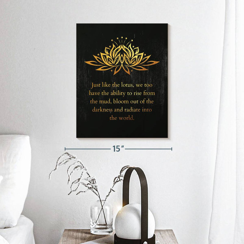 Just Just A Lotus Flower II, reproduction sur toile, H 15 po x l 12 po x P 1,25 po