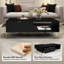 Table basse Mid-Century moderne avec tiroirs doubles-1924070326