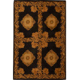 Hand-Knotted High-Quality Black Area Rug