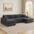 3 - Piece Corduroy Double-Chaise Sectional-1824461034