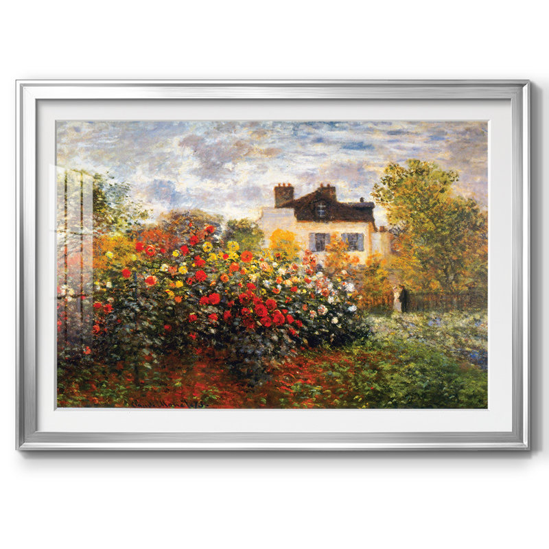 "Argenteuil", reproduction d'art encadrée sur papier par Claude Monet, Argent, H 27 po x l 39 po x P 1,5 po