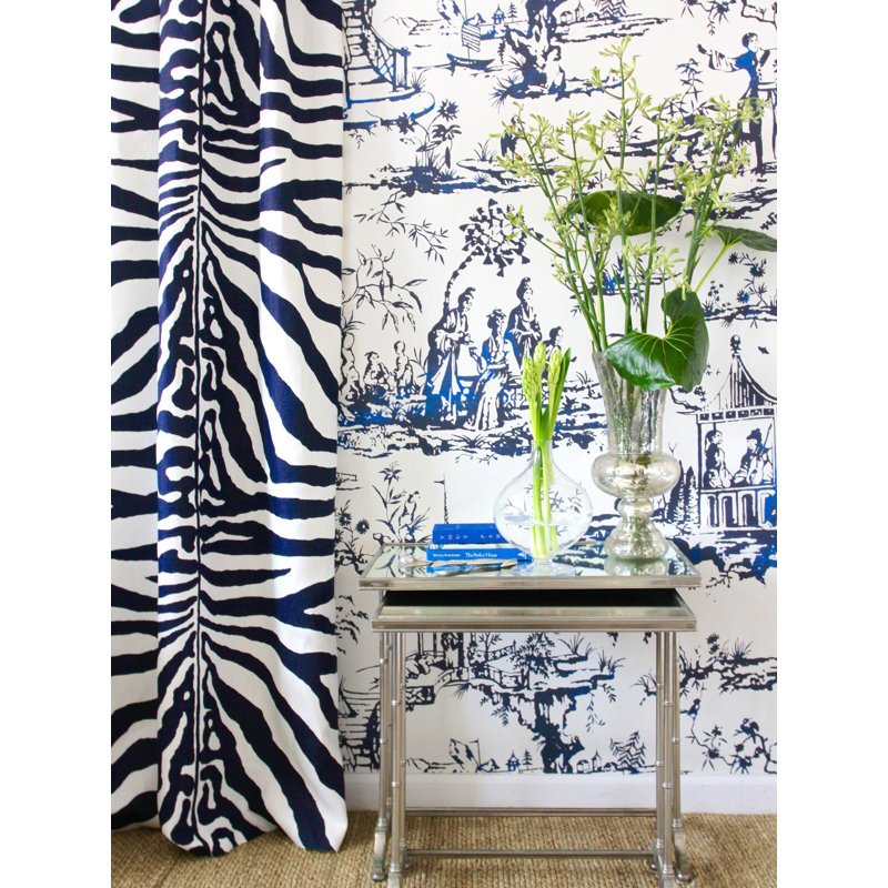 Oriana Toile Wallpaper Roll, Porcelain