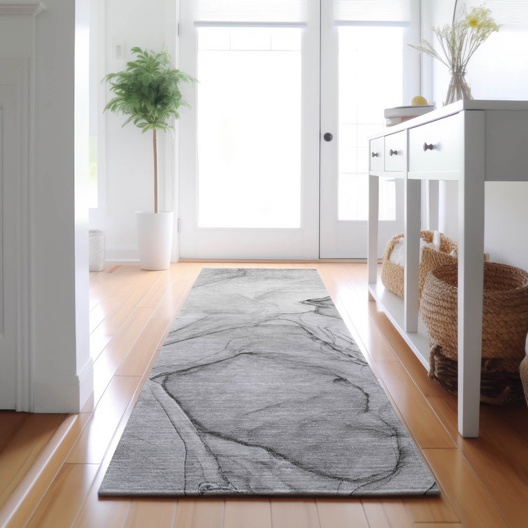 Premium Machine Washable Cerrito AMF502 Gray Rug
