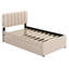 Lit plateforme tapissier avec lit gigogne-1002551998