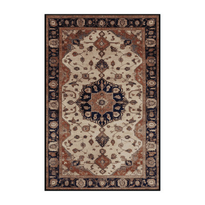 Machine Washable Persian Brown Area Rug