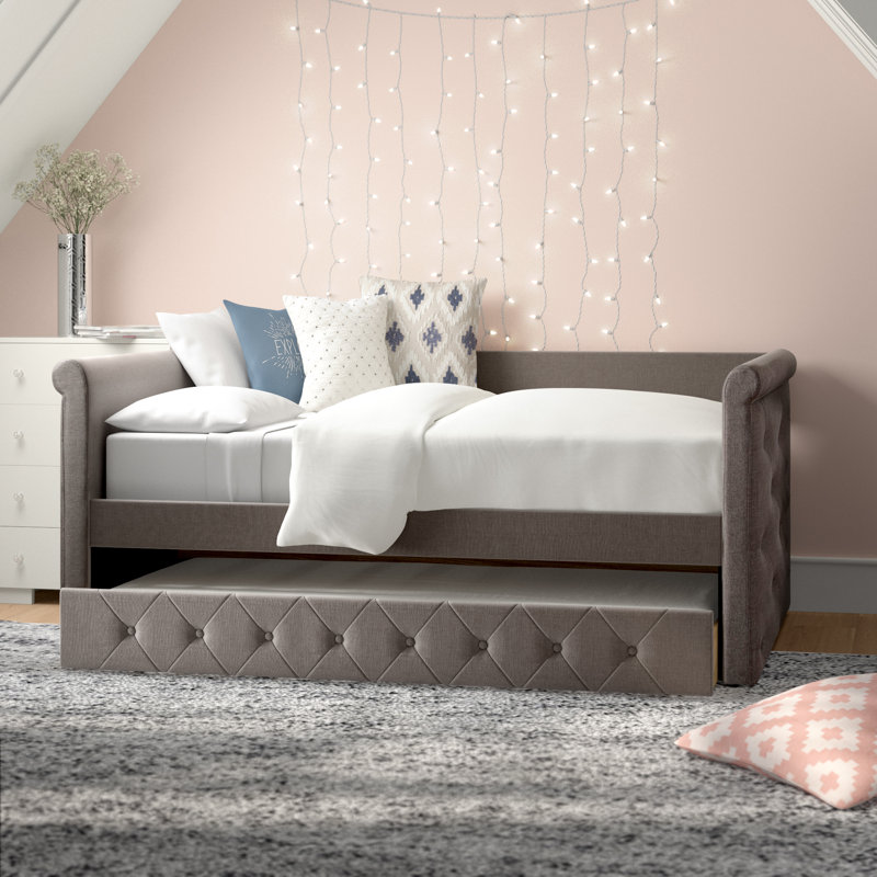 Samitha Upholstered Daybed, Full, Gray