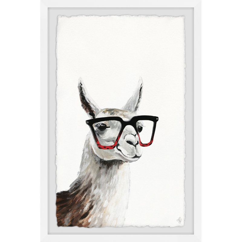Markus Smart Llama II - Single Picture Frame Painting, 30cm H x 20cm W