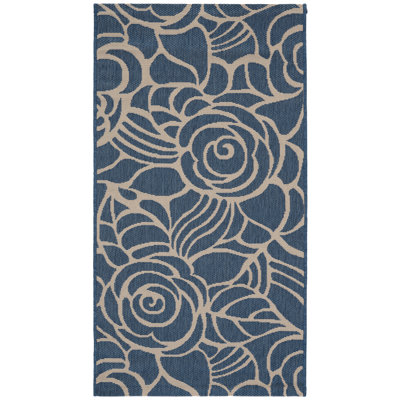 Herefordshire Floral Blue/Beige Indoor / Outdoor Area Rug