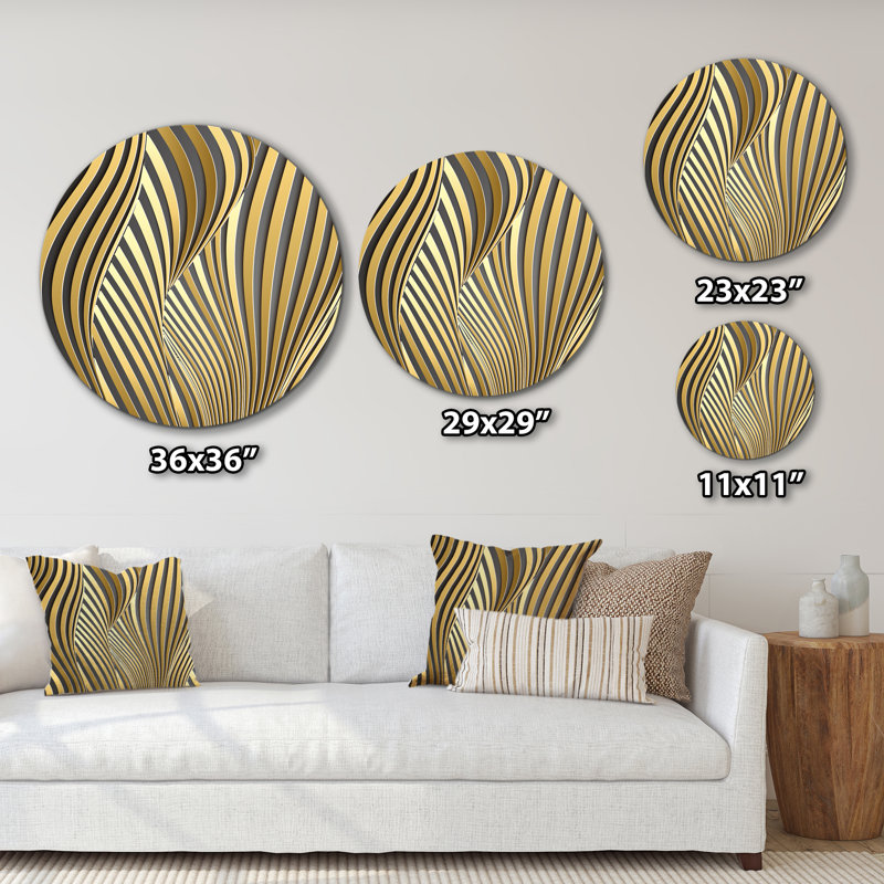 «Wavy Luxury Gold Gradients I», impression sans cadre