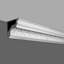 Moulure couronnée H 4 3/4 po x l 94 1/2 po x P 4 1/4 po Leaf and Bead-132090101