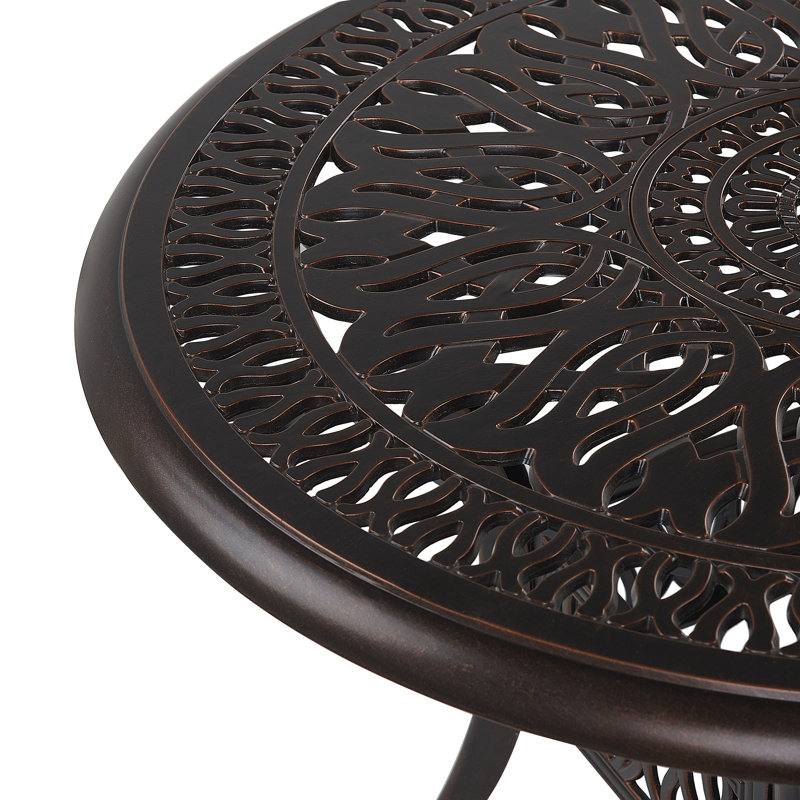 Aadhiran Round Outdoor with Umbrella Hole Dining Table - 90 cm W 90 cm D