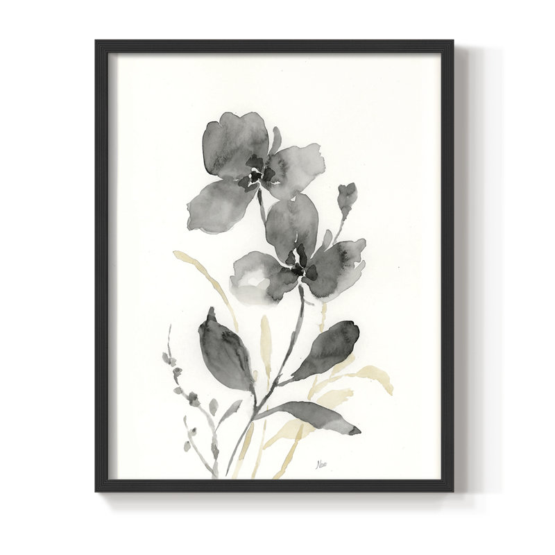 «Elegant Silhouette II», reproduction encadrée - bois massif, Noir, noir, noir, noir