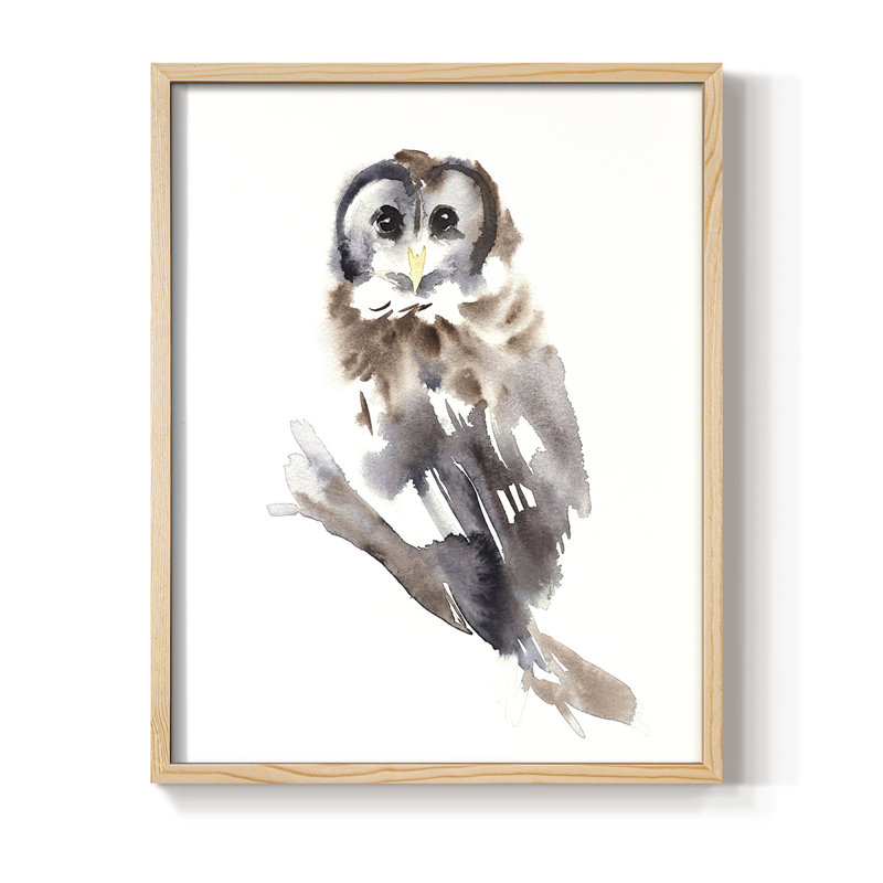 Impression encadrée Barred Owl Impressions II - bois massif, H 11 po x l 9 po