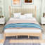 Grand lit plateforme en bois