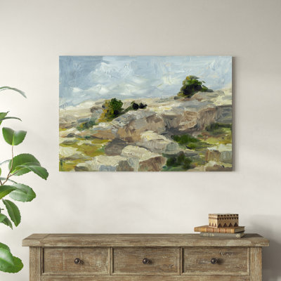 «Impasto Mountainside I» par Ethan Harper, reproduction d'art sur toile tendue