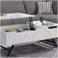 Table basse blanche avec surface de levage-122498116