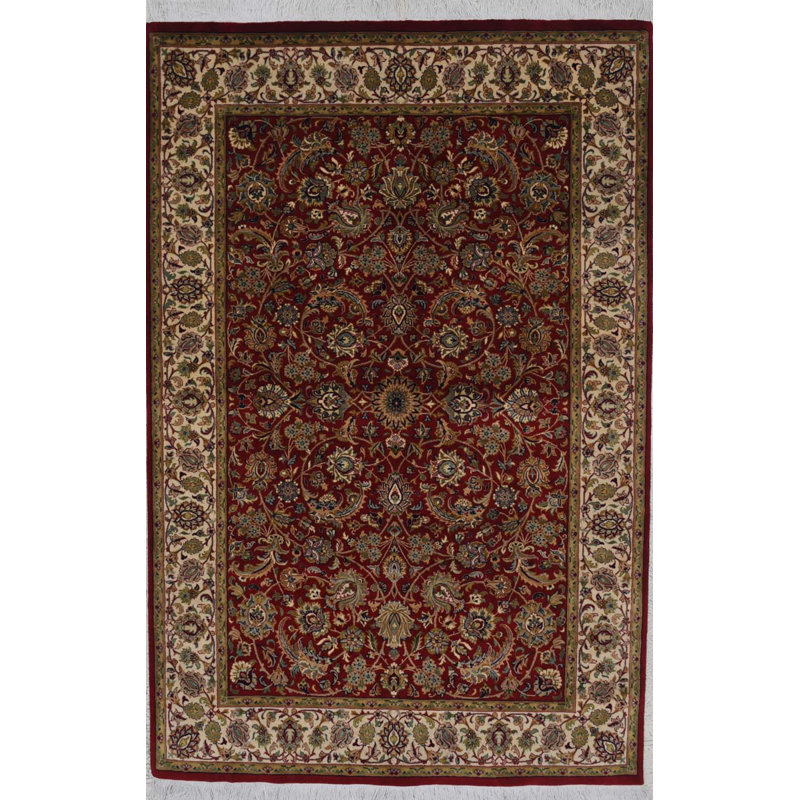 Traditional One-of-a-Kind Rectangle 4'1" X 6'3" Hand Knotted Area Rug