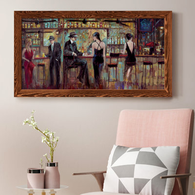 Happy Hour - Reproduction d'art textuel sur toile encadrée