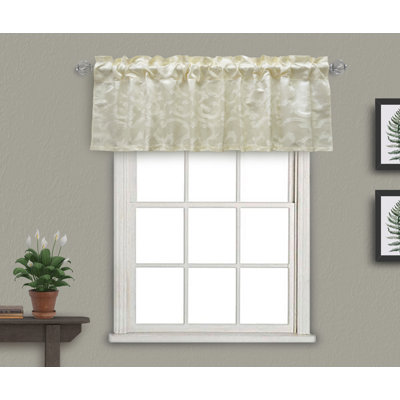 Damask Jacquard 56" X 16" Rod Pocket Curtain Valances