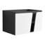 Meuble-lavabo moderne 32 po, option de fermeture en douceur, blanc et noir 32 po avec fermeture en douceur, fixation murale