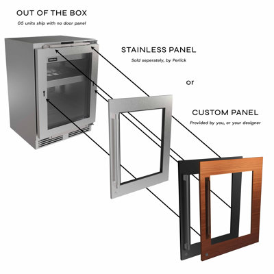 G5 ADA - 24" Wine Reserve Panel Ready Glass Door