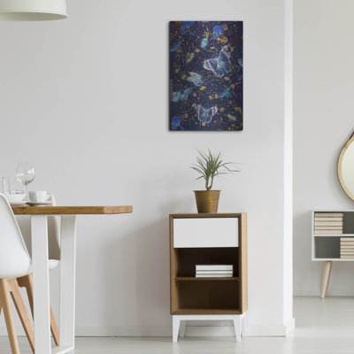  «Confetti with Butterflies 2» par Lori Arbel, art mural en métal, 16 po x 24 po
