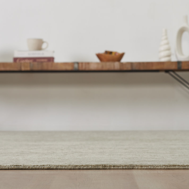 Luxe Warm Sand Wool Area Rug, Rectangle 8'6" x 11'6"