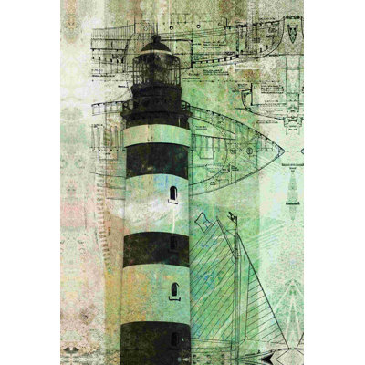 Phare de bateau noir et blanc 2