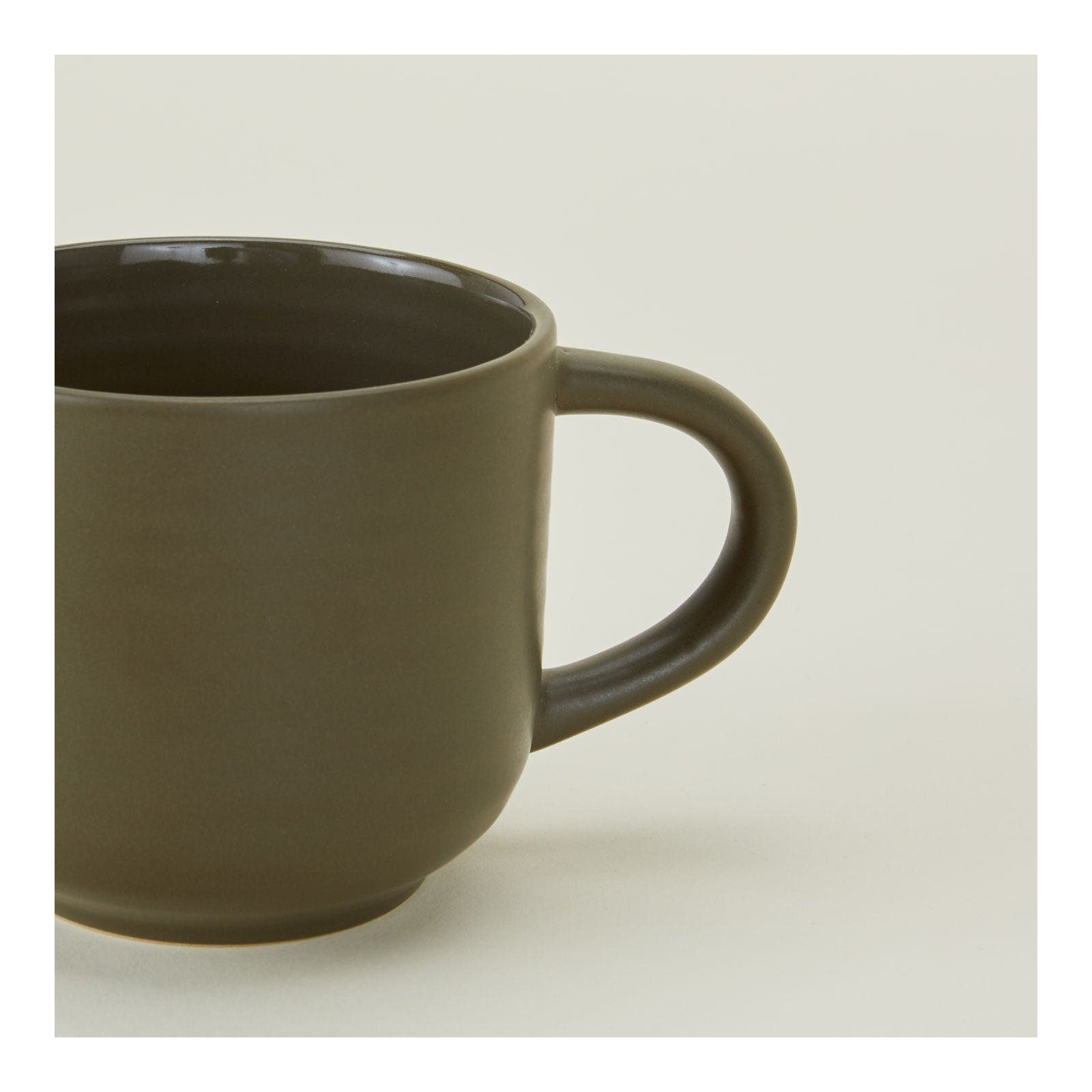 Hirma Stoneware Coffee Mug, Olive