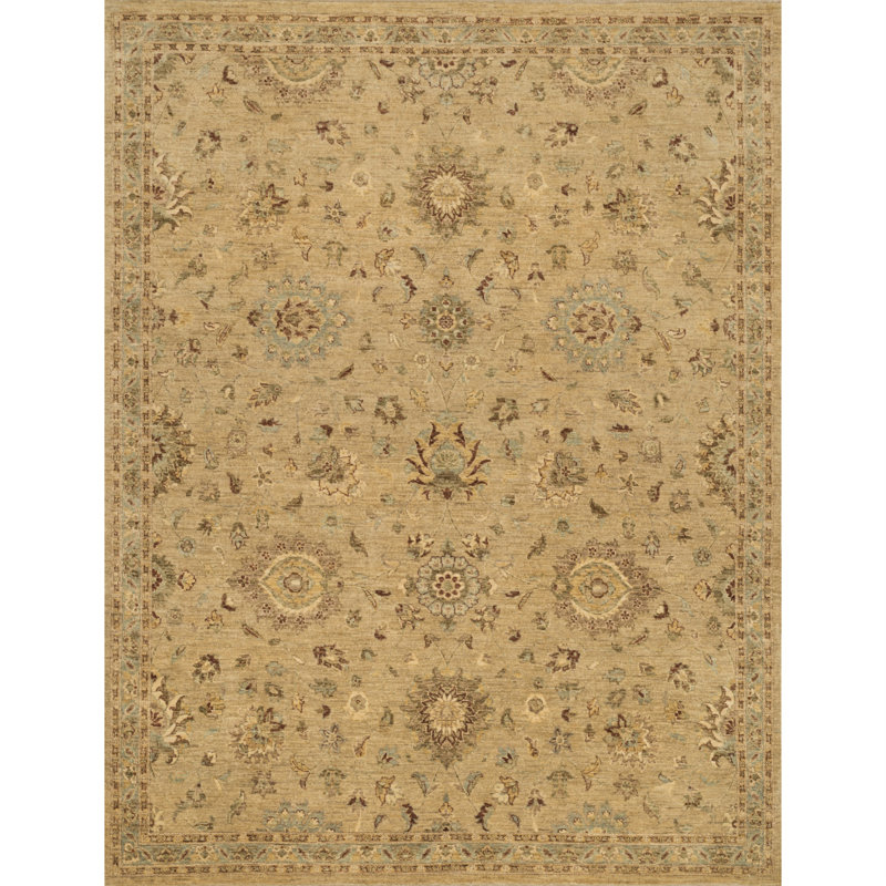 Durden Hand Knotted Wool Oriental Indoor Rug, Rectangle 3' x 5'