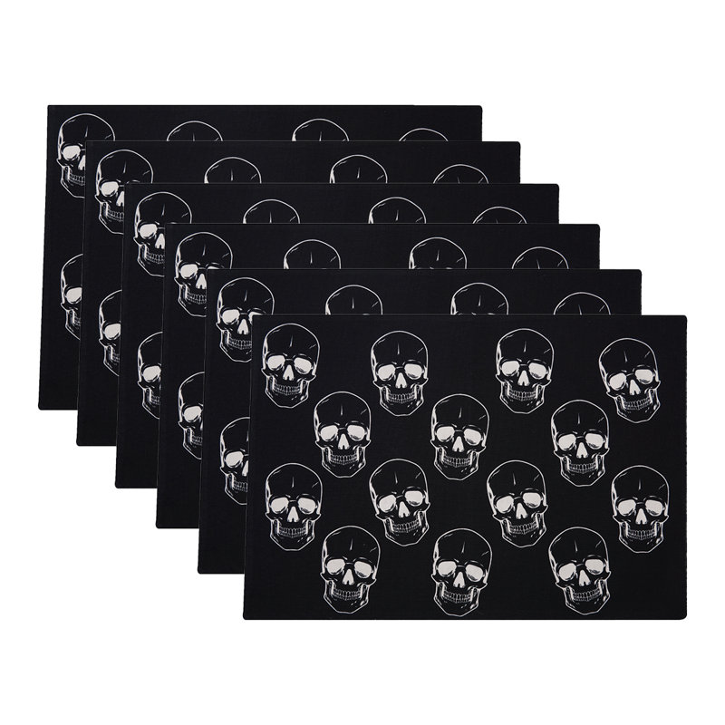 Ensemble de 6 napperons 14 "x 20" Skully