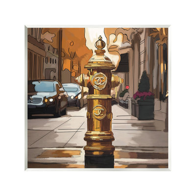 Glam City Hydrant Wall Plaque Art by Amelia Noyes
