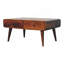Table basse Sonata, 4 tiroirs, pieds nordiques, brun châtaignier-247929011