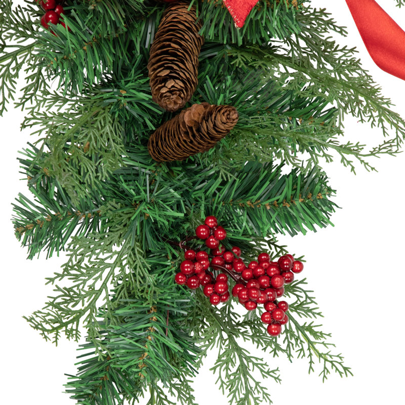 Drapeaux de chaise de Noël en cèdre et pin mélangés