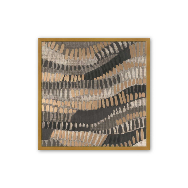 «Metallic Onulation II» par June Erica Vess, reproduction d'art, H 12 po x l 12 po, Gold