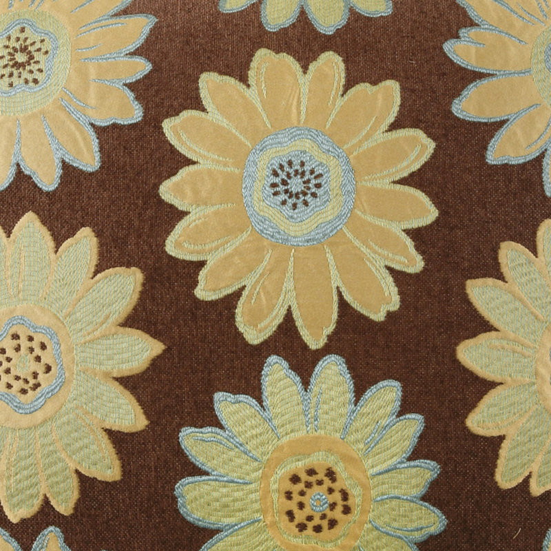 Daisy May Square Pillow Cover & Insert, Aqua, 20"H x 20"W
