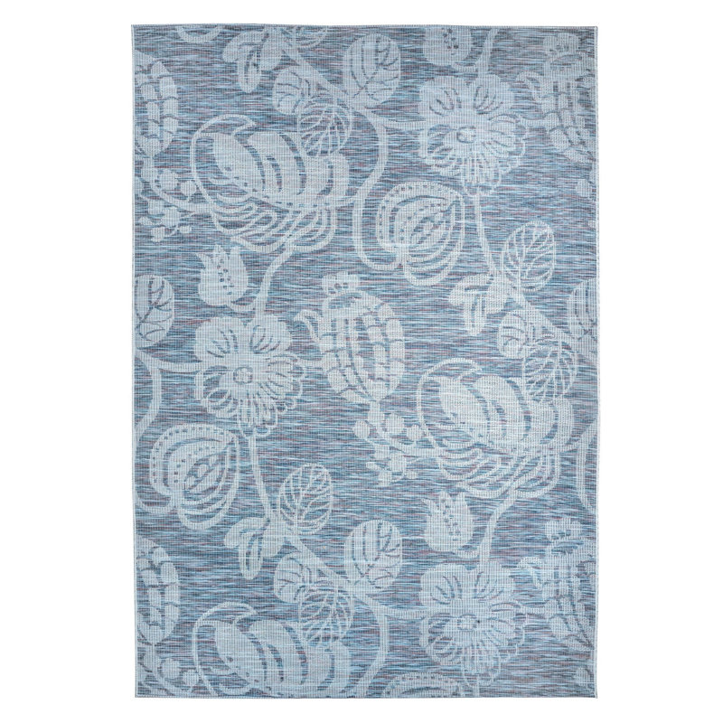 Damask Indoor / Outdoor Rug, Rectangle 3'11" x 5'6"