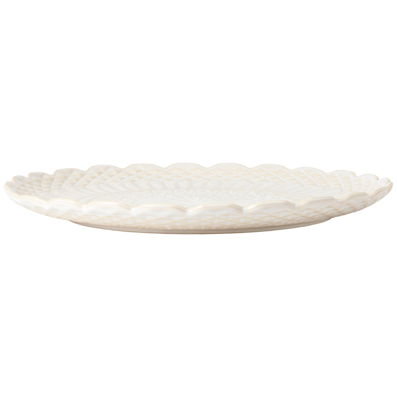 Plateau rond Cristal, blanc