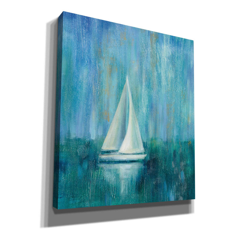 Voilier «Simplicity I» par Silvia Vassileva, peinture sur toile tendue, H 30 po x l 26 po x P 1,5 po